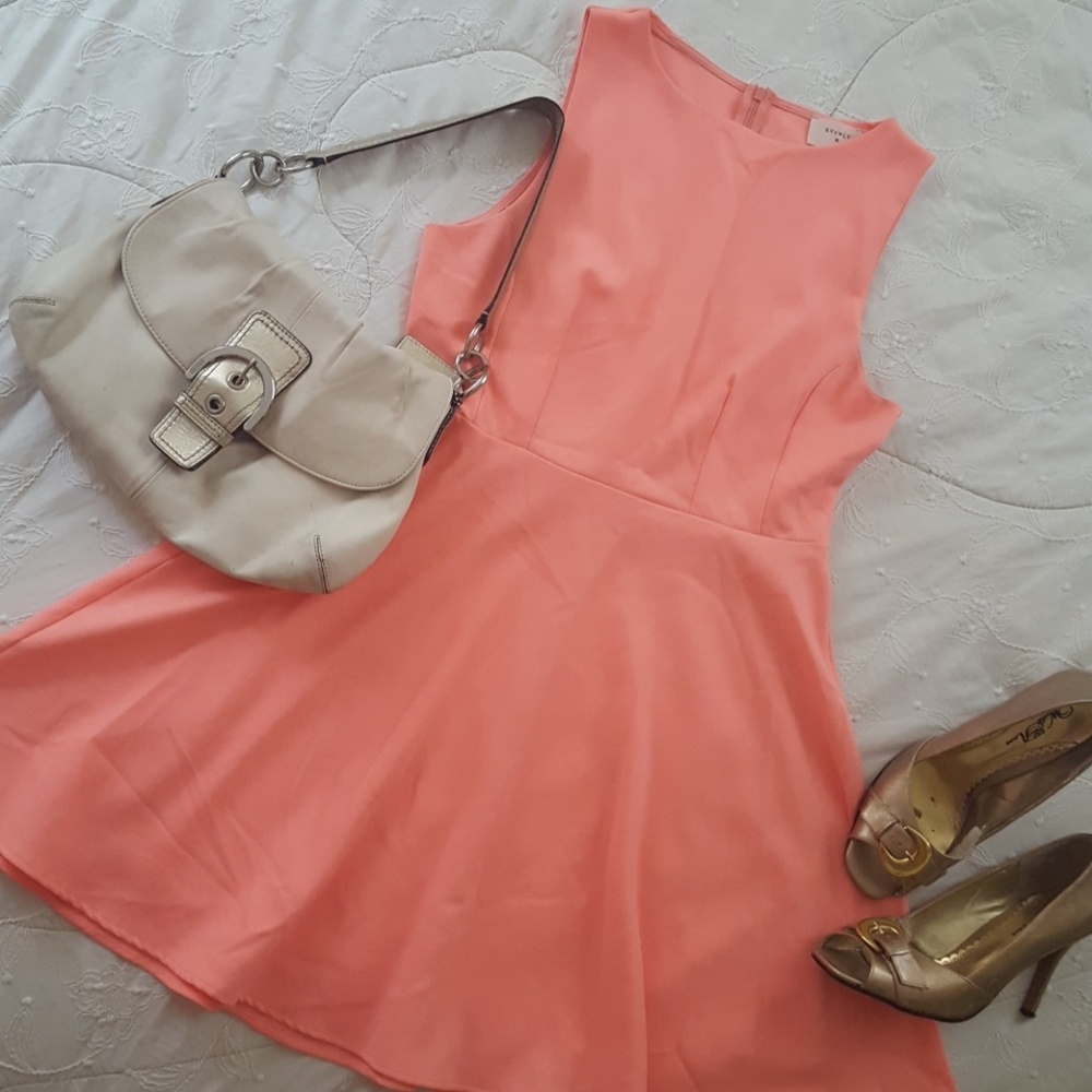Peach skater dress